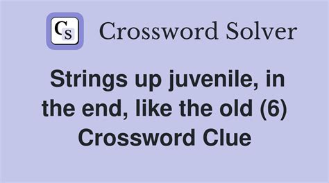 juvenile crossword clue|juvenile crossword puzzle clue.